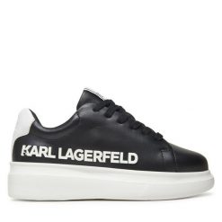 Sneakersy Karl Lagerfeld Kids. Czarne trampki i tenisówki chłopięce Karl Lagerfeld Kids, bez wzorów, bez zapięcia. Za 399.99 zł.