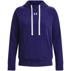 Bluza damska Under Armour Rival Fleece HB Hoodie. Niebieskie bluzy damskie Under Armour, m, bez wzorów, bez kaptura. Za 298.86 zł.