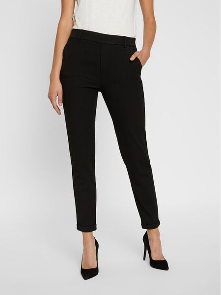 Vero Moda Chinosy Maya 10225280 Czarny Regular Fit. Czarne spodnie materiałowe damskie Vero Moda, s, bez wzorów, z syntetyku. Za 169.99 zł.