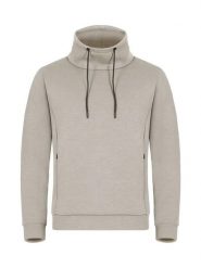 Clique Bluza Hobart z wysokim kołnierzem z tkaniny air-layer Stone. Brązowe bluzy męskie CLIQUE, l, bez wzorów, z poliesteru, bez kaptura. Za 193.30 zł.