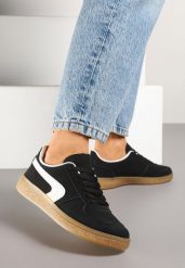 Czarne Casualowe Sneakersy Typu Kultowe Tenisówki Ablerri. Czarne trampki i tenisówki damskie Renee, bez wzorów, klasyczne, bez zapięcia. Za 79.99 zł.
