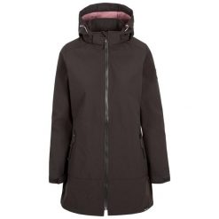 Kurtka Damska Samantha Soft Shell. Czarne kurtki damskie Trespass, m, bez wzorów, z elastanu, z kapturem. Za 458.99 zł.