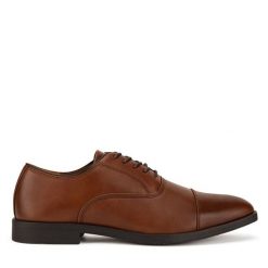Półbuty Lanetti. Brązowe eleganckie półbuty Lanetti, wizytowe, bez zapięcia. Za 103.99 zł.