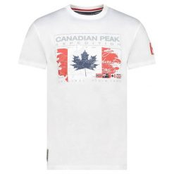 Koszulka Canadian Peak JRUSTYEAK WHITE RM MEN 233 (RBMSZ2063H/CP-BLANC). Białe koszulki sportowe męskie Canadian Peak, bez wzorów, bez kołnierzyka, bez ramiączek. Za 99.00 zł.
