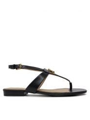 LAUREN RALPH LAUREN Sandały Everley 802959145001 Czarny. Czarne sandały damskie Lauren Ralph Lauren, bez wzorów, ze skóry, bez obcasa, na płaskiej podeszwie, bez zapięcia. Za 399.99 zł.