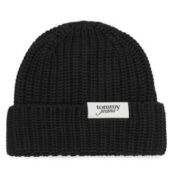 Czapka Tommy Hilfiger. Czarne czapki i kapelusze damskie Tommy Hilfiger, na zimę, bez wzorów. Za 189.99 zł.