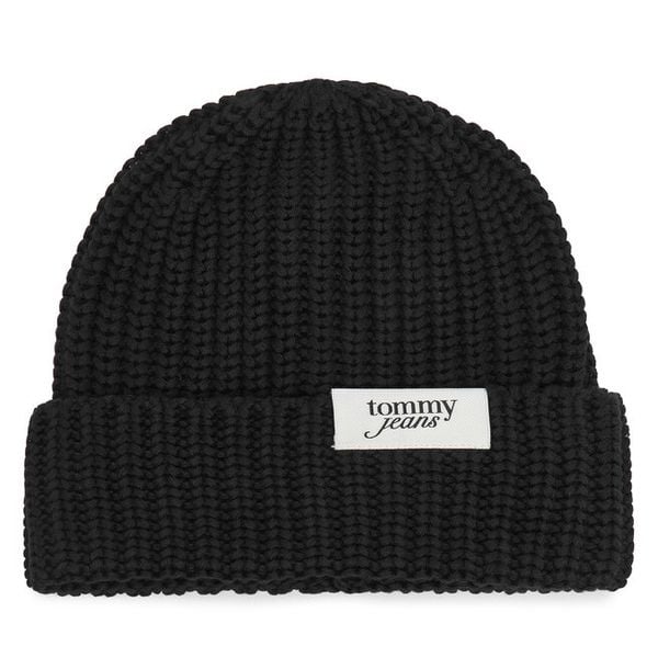 Czapka Tommy Hilfiger. Czarne czapki i kapelusze damskie Tommy Hilfiger, na zimę, bez wzorów. Za 189.99 zł.