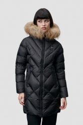 BLAUER Czarna damska kurtka Althea Raincoat Long Jackets. Czarne kurtki damskie Blauer USA, s, bez wzorów, z poliamidu, bez kaptura. W wyprzedaży za 1,279.99 zł.