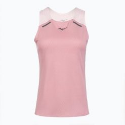 Koszulka do biegania damska Mizuno Tech Light Singlet. Czerwone koszulki sportowe damskie Mizuno, s, bez wzorów, z materiału, bez kołnierzyka, bez ramiączek, do biegania. Za 169.99 zł.