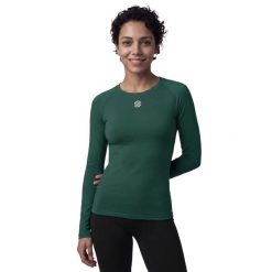 Damska sportowa podkoszulka Siroko Blayer Green W. Zielone bielizna termoaktywna damska SIROKO, xs, bez wzorów, z materiału, bez ramiączek, długie. Za 124.00 zł.