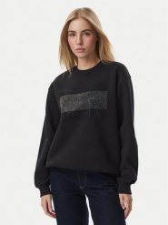 Tommy Jeans Bluza DW0DW23579 Czarny Regular Fit. Czarne bluzy damskie Tommy Jeans, m, bez wzorów, z bawełny, bez kaptura. Za 489.99 zł.
