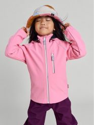 Reima Kurtka softshell Vantti 5100009A Różowy Regular Fit. Czerwone kurtki i płaszcze dla dziewczynek Reima, bez wzorów, z softshellu, bez kaptura. Za 159.99 zł.