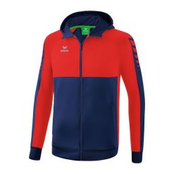 Kurtka treningowa z kapturem Erima Six Wings. Czarne bluzy męskie Erima, xl, bez wzorów, z kapturem. Za 241.50 zł.