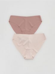 Bezszwowe majtki typu bikini 2 pack - brązowy. Brązowe bikini damskie Reserved, l, bez wzorów. Za 49.99 zł.