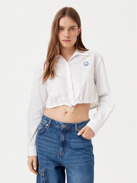 HUGO Koszula Emma 50531482 Biały Regular Fit. Białe bluzki damskie Hugo, bez wzorów, z bawełny, bez kołnierzyka, bez ramiączek. Za 209.99 zł.