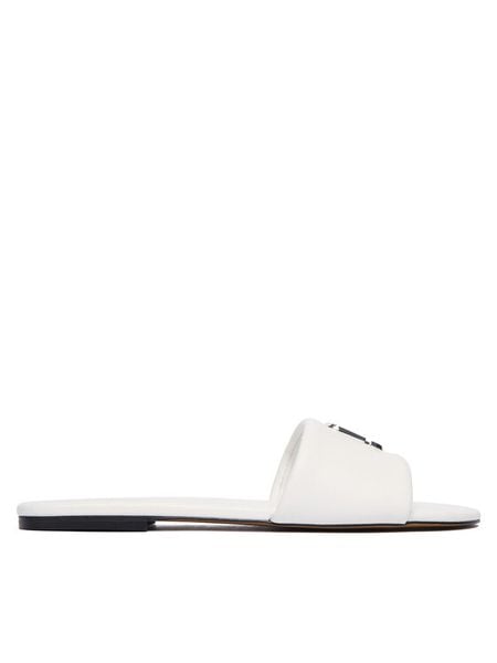 Marc Jacobs Klapki 2P5FSA001F12 Biały. Białe klapki damskie Marc Jacobs, bez wzorów, ze skóry, bez obcasa. Za 799.99 zł.