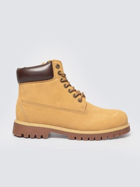 Trapery męskie ze skóry naturalnej zamszowej brązowe OO174136 802. Brązowe botki męskie Big Star, ze skóry, eleganckie, bez zapięcia. Za 299.99 zł.