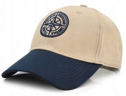 Letnia Czapka z Daszkiem (Bejsbolówka) - Pako Jeans - Róża Wiatrów, Beż. Brązowe czapki i kapelusze męskie Pako Jeans, na lato, bez wzorów, z bawełny. Za 55.00 zł.