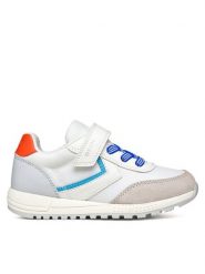 Geox Sneakersy J Alben J559EA 0FU54 C0293 M Biały. Białe buty sportowe chłopięce Geox, bez wzorów, z materiału, bez zapięcia. Za 169.99 zł.