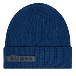 Czapka Guess. Niebieskie czapki i kapelusze męskie Guess, na zimę, z aplikacjami. Za 139.99 zł.