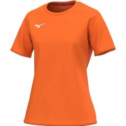 Koszulka damska Mizuno Team. Brązowe koszulki sportowe damskie Mizuno, l, bez wzorów, z materiału, bez kołnierzyka, bez ramiączek, na fitness i siłownię. Za 120.50 zł.