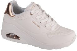 Buty sportowe Sneakersy damskie, Uno Wedge - Hi Steps. Białe obuwie sportowe damskie Skechers, bez wzorów, z materiału, trekkingowe. Za 479.00 zł.