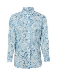 Lauren Ralph Lauren Lniana bluzka Kobiety len niebieski, M. Niebieskie bluzki damskie Lauren Ralph Lauren, m, bez wzorów, ze lnu, eleganckie, bez kołnierzyka, bez ramiączek. Za 749.95 zł.