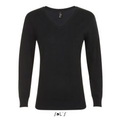 Sweter damski Sol's Glory. Czarne swetry damskie SOL'S, na zimę, s, bez wzorów, eleganckie, bez kołnierzyka, bez ramiączek, bez kaptura. Za 206.90 zł.