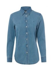Lauren Ralph Lauren bluzka dżinsowa Kobiety Bawełna (100%) niebieski, S. Niebieskie bluzki damskie Lauren Ralph Lauren, s, bez wzorów, z bawełny, klasyczne, bez kołnierzyka, bez ramiączek. Za 749.95 zł.