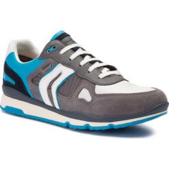 Sneakersy GEOX - U Sandford B Abx A U92S7A 022FU C1F4G Grey/Brilliant Azure. Szare półbuty na co dzień męskie Geox, z materiału, eleganckie, bez zapięcia. W wyprzedaży za 289.00 zł.