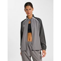 Damska bluza dresowa Hummel Lead 2.0. Szare bluzy damskie Hummel, bez wzorów, z dresówki, bez kaptura. Za 290.00 zł.