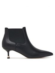 Liu Jo Botki SXX019 PX885 Czarny. Czarne botki damskie Liu Jo, ze skóry, bez obcasa, na szpilce, bez zapięcia. Za 829.99 zł.