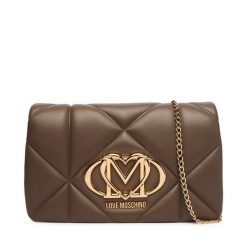 Torebka LOVE MOSCHINO. Brązowe torebki do ręki damskie Love Moschino, bez wzorów, wizytowe, bez dodatków. Za 789.99 zł.