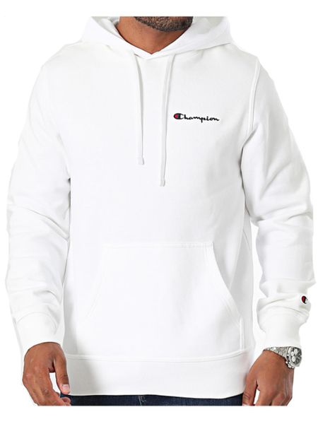 Bluza na co dzień unisex CHAMPION z kapturem. Białe bluzy męskie Champion, xl, bez wzorów, z bawełny, z kapturem. Za 264.00 zł.