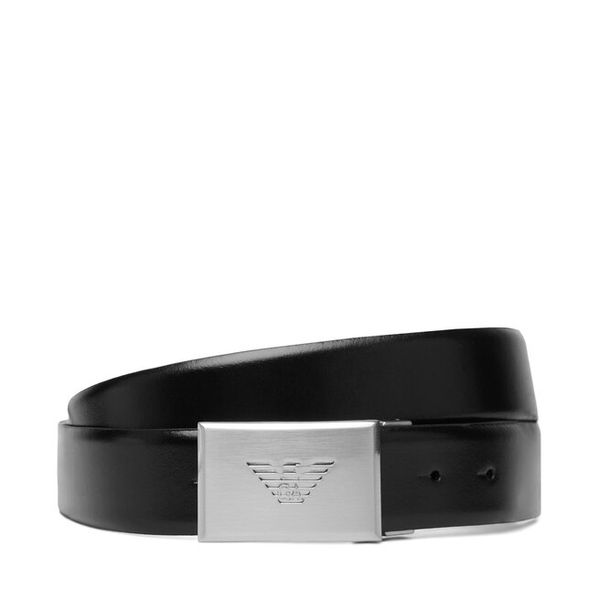 Pasek Emporio Armani. Czarne paski damskie Emporio Armani, bez wzorów. Za 538.99 zł.