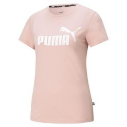 Damska koszulka z logo Essentials PUMA Bridal Rose Pink. Czerwone t-shirty damskie Puma, xs, bez wzorów, z gumy, klasyczne, bez kołnierzyka. Za 87.99 zł.