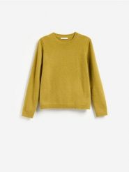 Wełniany sweter - oliwkowy. Zielone swetry damskie Reserved, l, bez wzorów, z wełny, bez kołnierzyka, bez ramiączek, bez kaptura. Za 229.99 zł.