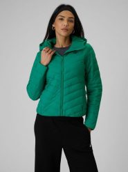 4F Kurtka z wypełnieniem syntetycznym damska - zielona XXL. Zielone kurtki damskie 4f, xxl, bez wzorów, z materiału, sportowe, bez kaptura. Za 269.99 zł.