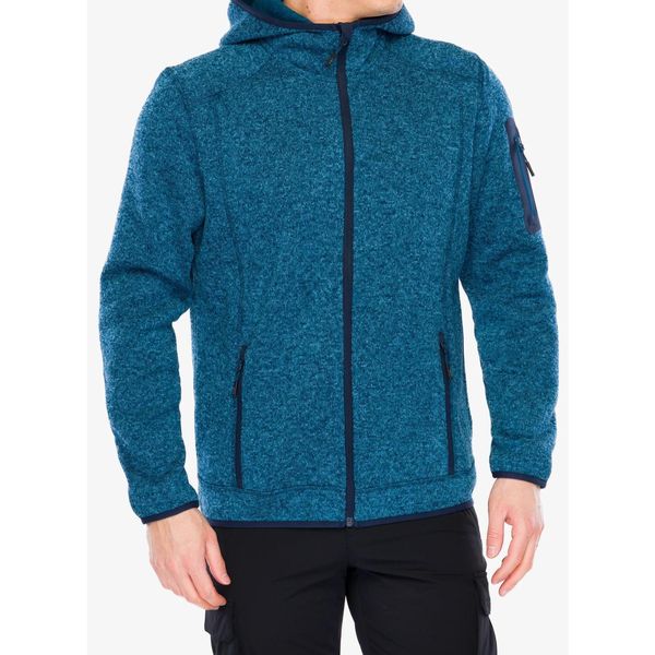 Kurtka polarowa męska CMP Borgis Fix Hood Jacket. Zielone kurtki męskie CMP, m, bez wzorów, z polaru, trekkingowe. Za 235.99 zł.