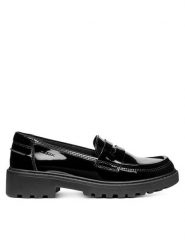 Geox Loafersy Jr Casey J3620C 000HH C9999 D Czarny. Czarne półbuty dziewczęce Geox, bez wzorów, ze skóry, bez zapięcia. Za 269.99 zł.
