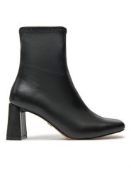 Aldo Botki Bun 13847650 Czarny. Czarne botki damskie Aldo, ze skóry, bez obcasa, na słupku, bez zapięcia. Za 429.99 zł.