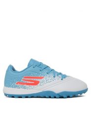 Skechers Buty do piłki nożnej Jr Youth Tf 252061L WTQP Biały. Białe buty sportowe chłopięce Skechers, bez wzorów, ze skóry, bez zapięcia, do piłki nożnej. Za 179.99 zł.