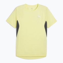 Koszulka do biegania męska PUMA Run Velocity Tee Poly. Żółte koszulki sportowe męskie Puma, m, bez wzorów, bez kołnierzyka, bez ramiączek, do biegania. Za 89.99 zł.