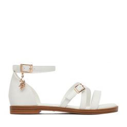 Sandały U.S. Polo Assn. Białe sandały dziewczęce U.S. Polo Assn., bez zapięcia. Za 169.99 zł.