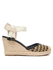 Guess Espadryle FLJNAM FAB04 Czarny. Czarne sandały damskie Guess, z aplikacjami, z materiału, bez obcasa, bez zapięcia. Za 419.99 zł.