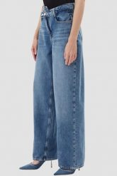 GUESS Niebieskie jeansy damskie z szeroką nogawką, Rozmiar XS. Niebieskie jeansy damskie Guess, z podwyższonym stanem. Za 669.99 zł.