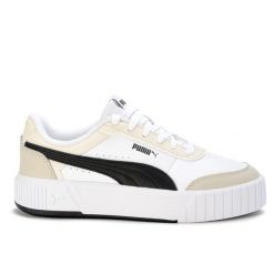 Buty damskie sportowe do chodzenia Puma CARINA MIA. Białe obuwie sportowe damskie Puma, bez wzorów, z dresówki, trekkingowe. Za 209.00 zł.