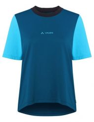 Koszulka damska Loamer. Niebieskie koszulki sportowe damskie Vaude, bez wzorów, z materiału, bez kołnierzyka, bez ramiączek, na fitness i siłownię. Za 219.00 zł.