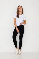 LEGINSY SUZANE CZARNE L - Flawless. Czarne spodnie dresowe damskie Flawless, l, bez wzorów, z bawełny, na jogę i pilates. Za 189.00 zł.