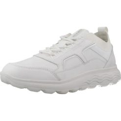 Buty GEOX D SPHERICA Biały. Białe obuwie sportowe damskie Geox, bez wzorów, ze skóry, na fitness i siłownię. Za 330.99 zł.